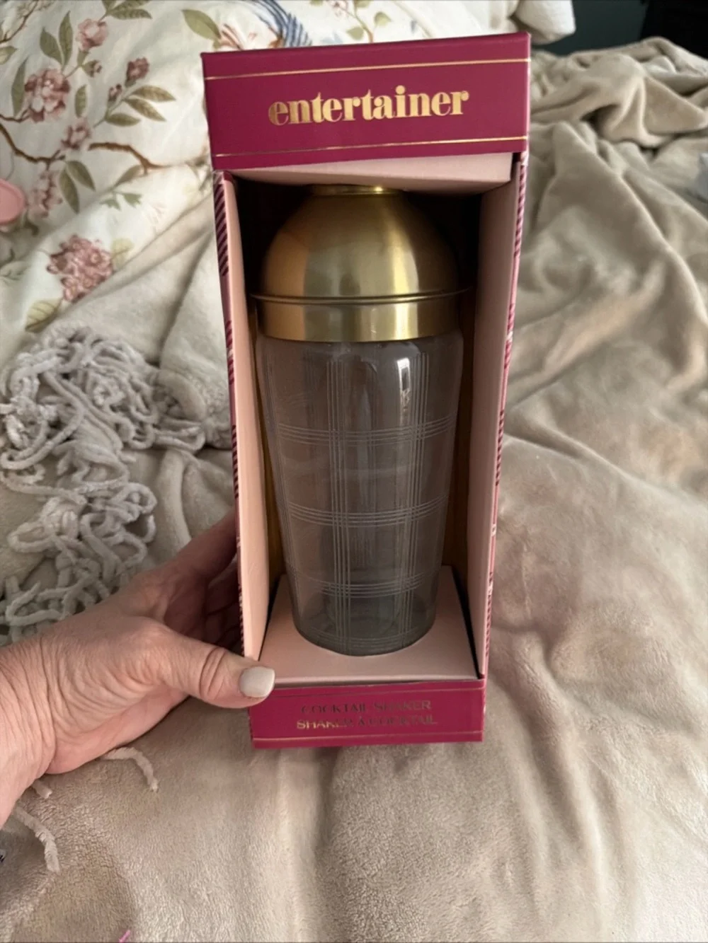 Entertainer Gold Cocktail Shaker - Gold and Clear